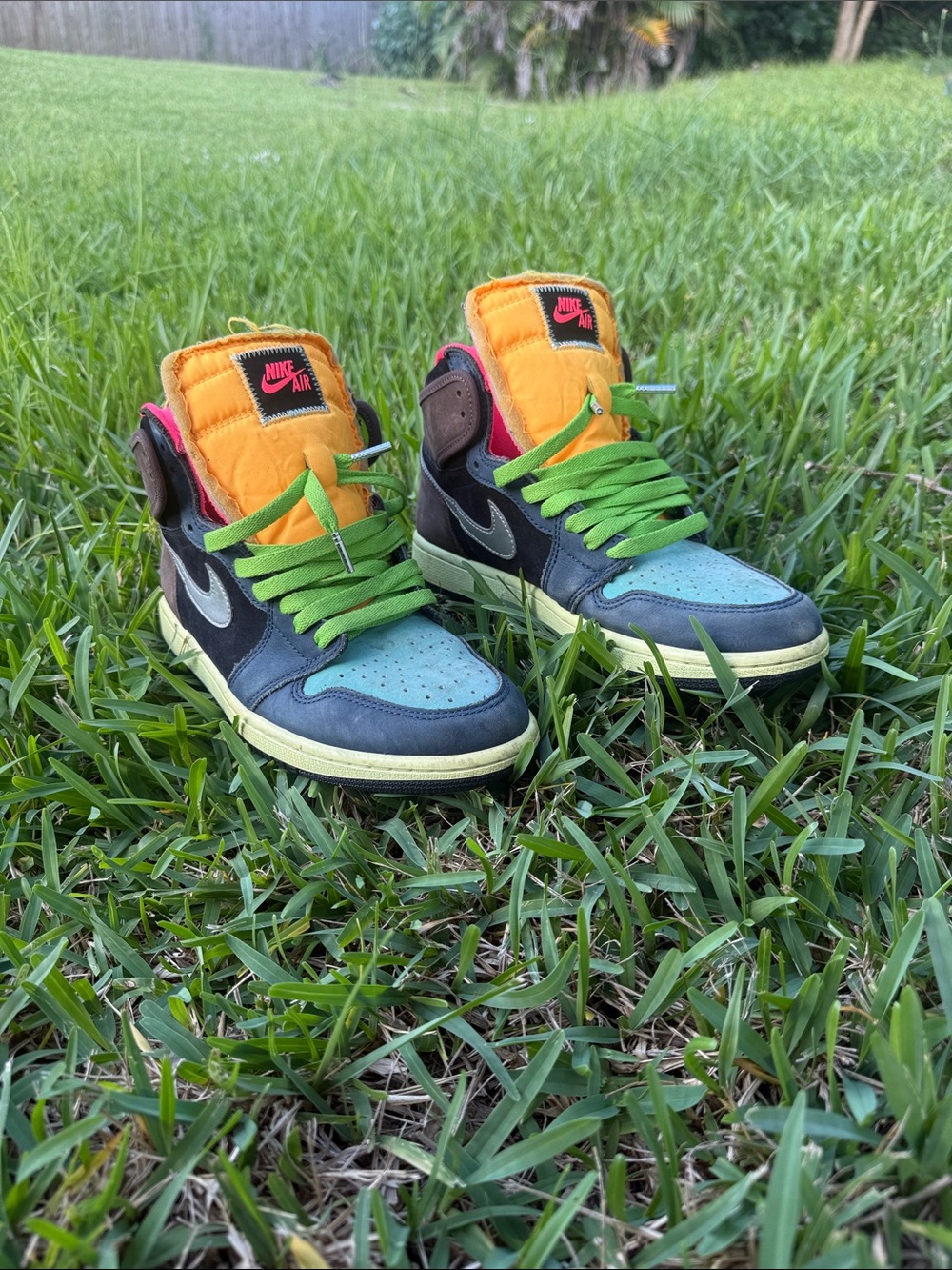 Nike Multicolor High-Top Sneakers - Orange/Green/Blue/Black